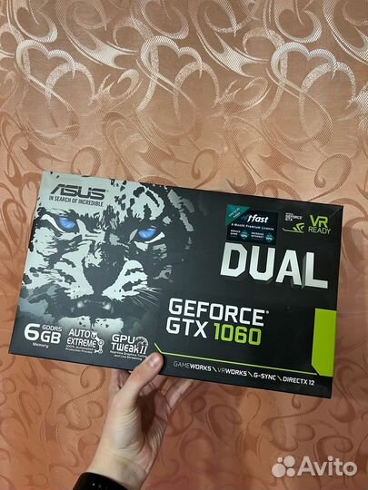 Видеокарта nvidia GTX asus 1060 6 gb dual