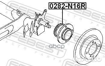 Ступица задняя 0282N16R Febest