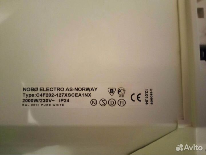 Конвектор nobo C4F202 бу, на запчасти