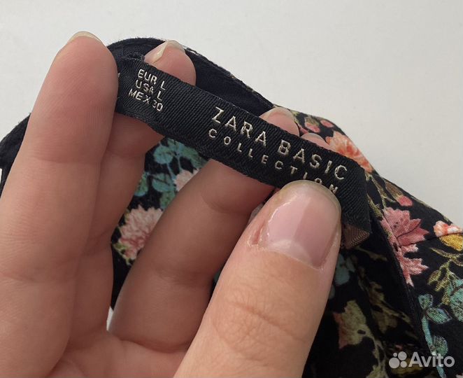 Блузка zara цветочный принт