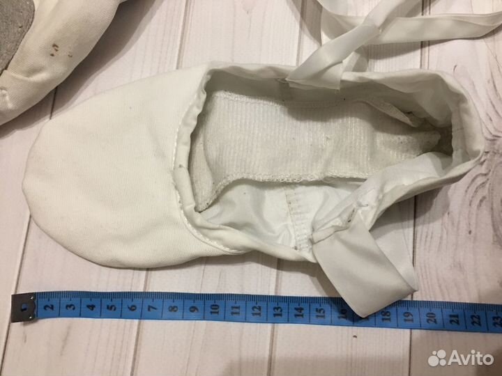 Балетки белые с лентами размер 37