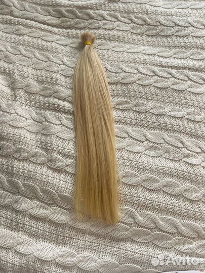 Волосы для наращивания блонд 45см