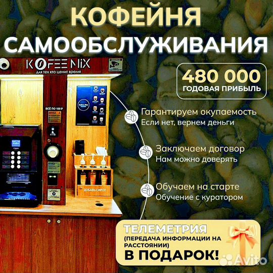 Кофейня самообслуживания с гарантией доходности