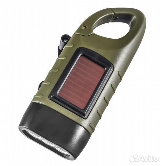 Динамо фонарь с солнечной батареей