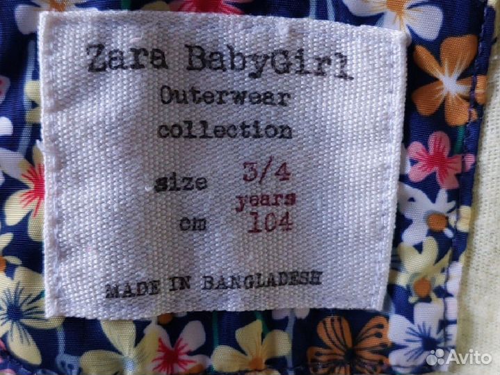 Куртка летняя Zara babygirl 98-104