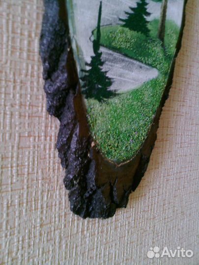 Новое большое панно на полированной сосне