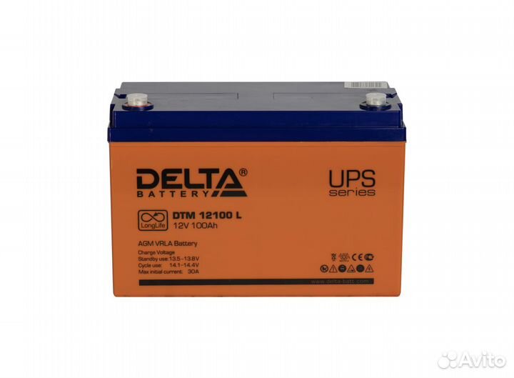 Аккумуляторная батарея Delta DTM 12100(12V/100Ah)