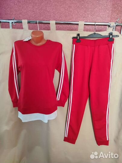 Новый Спортивный костюм женский, S(42) Красный