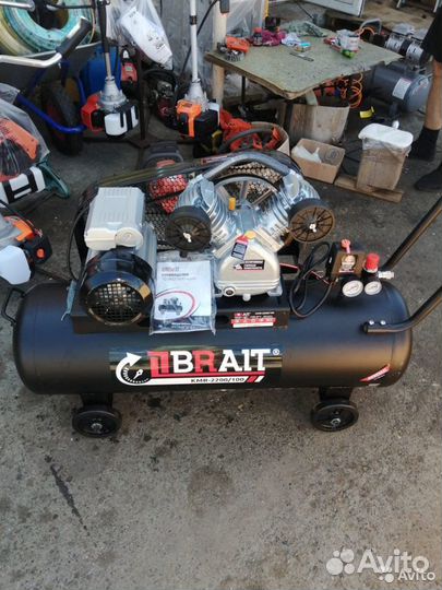 Компрессор воздушный 100л 450 л/мин 10 бар 2,5 кВт