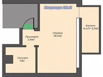 Квартира-студия, 31 м², 2/3 эт.