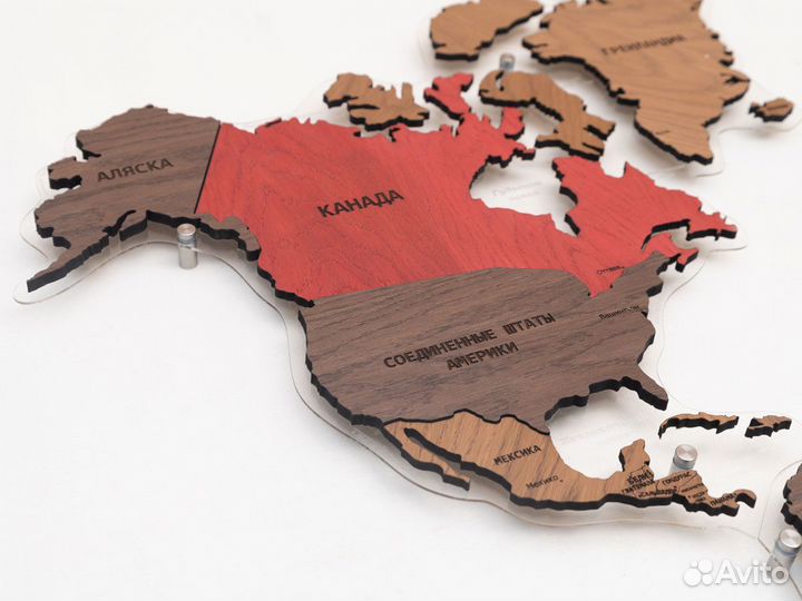 Необычная карта мира из дерева Оренбург