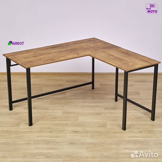 Угловой лофт стол Даврит 1Т 138х130