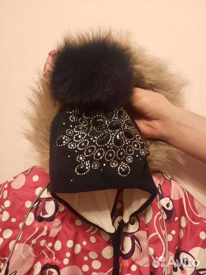 Шапка зимняя для девочки 48 50