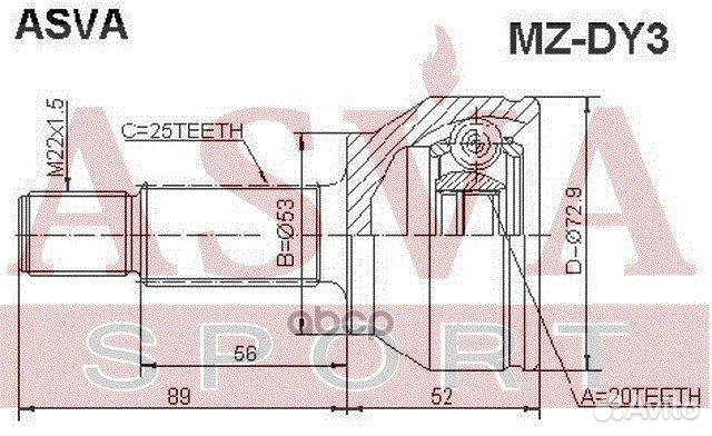 ШРУС внешний перед mzdy3 asva