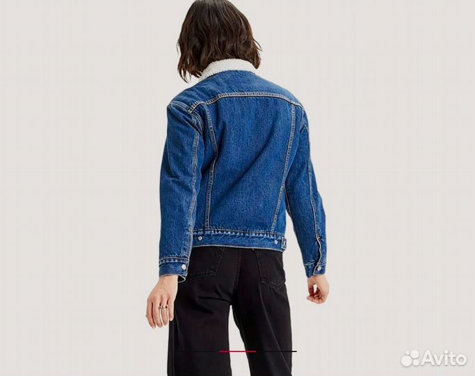 Новая Levis джинсовая куртка шерпа XL