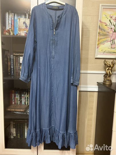 Джинсовое платье 52-54-56