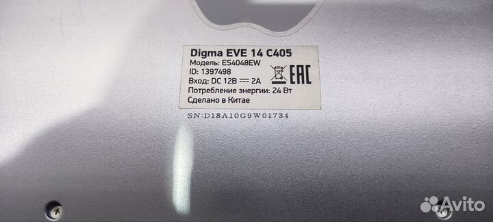 Ноутбук Digma EVE 14 C405 на запчасти