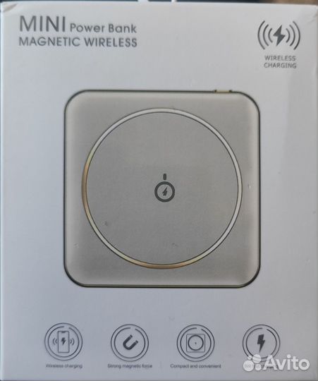 Беспроводная зарядка- power bank 2 в 1