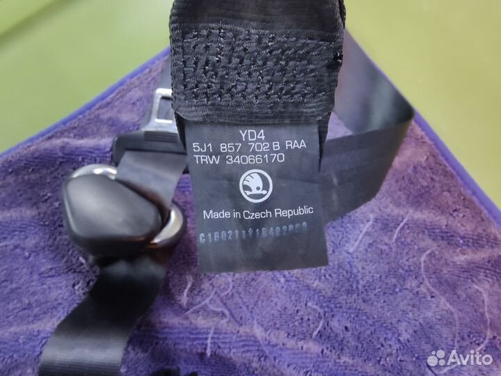 Ремни безопасности Шкода Фабия 2 передние