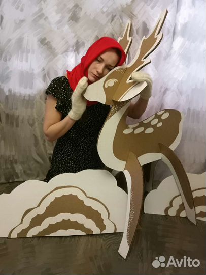 Новый год фотозона из картона