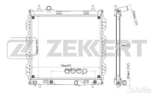 Радиатор охлаждения двигателя Chrysler PT Cruis