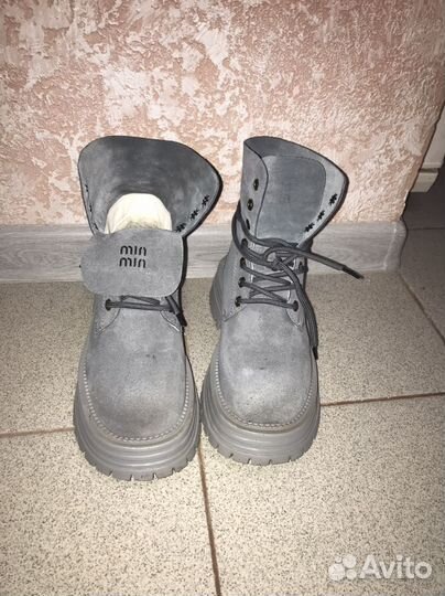 Женские зимние сапоги miumiu