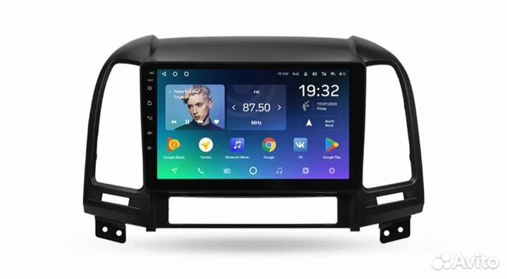 Магнитола Teyes CC3 2k 3/32 на Hyundai Santa Fe 2