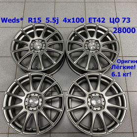 Литые диски R15 5.5j 4x100 ET42 из Японии