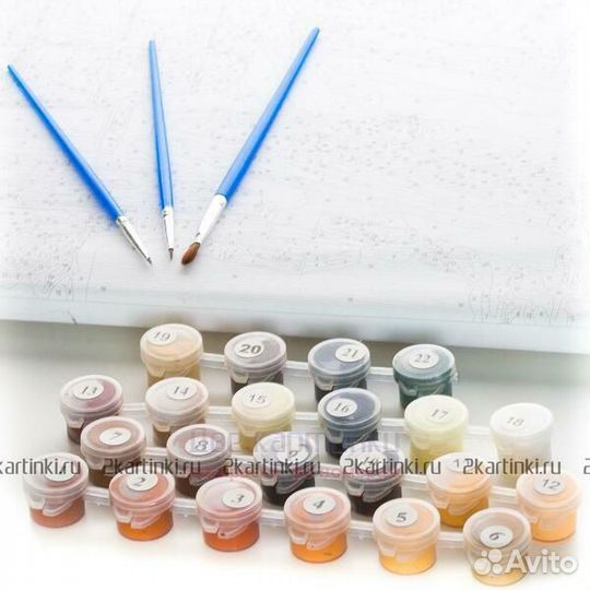 Картина по номерам 40x50 Реп-дует Мияги и Эндшпиль