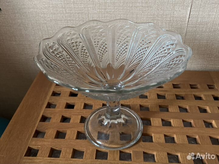 Ваза для фруктов на ножке СССР