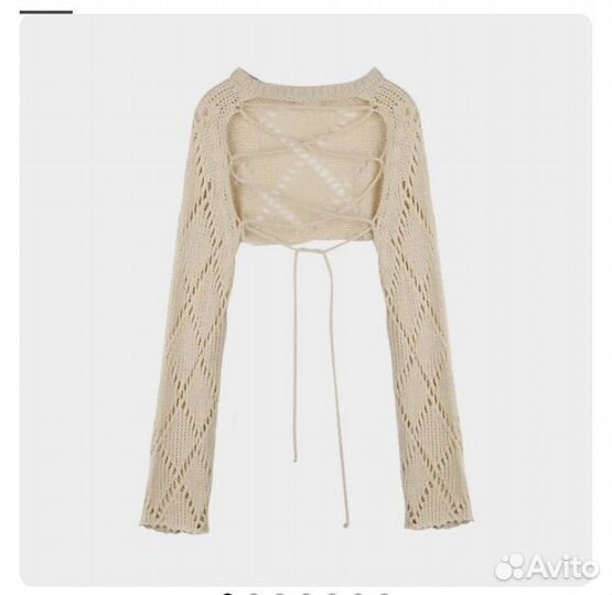 Топ вязаный короткий