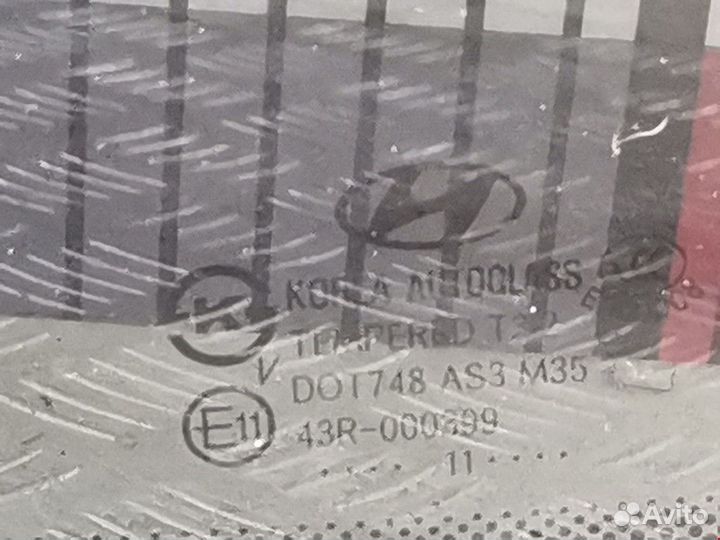 Стекло кузовное боковое левое Hyundai Santa Fe