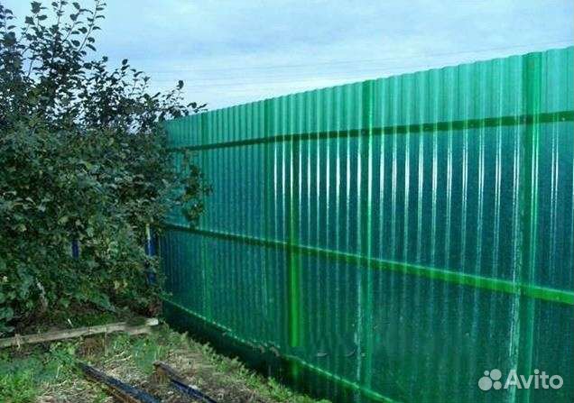 Профилированный поликарбонат зелёный 1,3мм