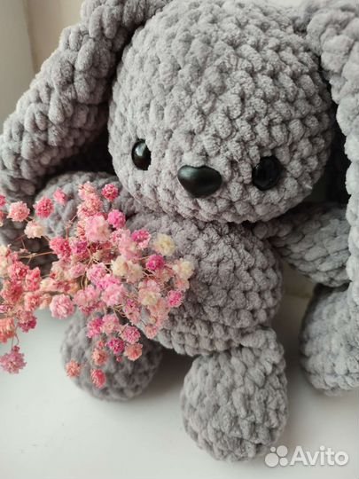 Вязанная игрушка зайка, зайчик, заяц ручная работа