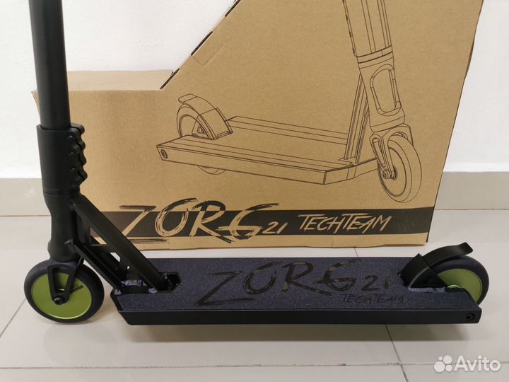Самокат трюковой Tech Team Zorg 21 Green Новый