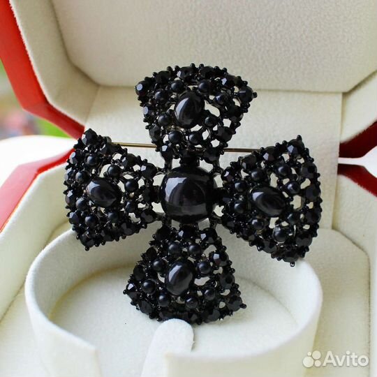 Винтажная брошь Weiss Мальтийский Крест