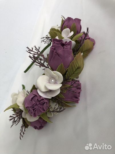 Ободок цветочный на голову