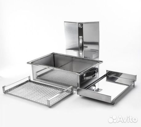 Коптильня 1 ярусная 400*250*150 нержавейка