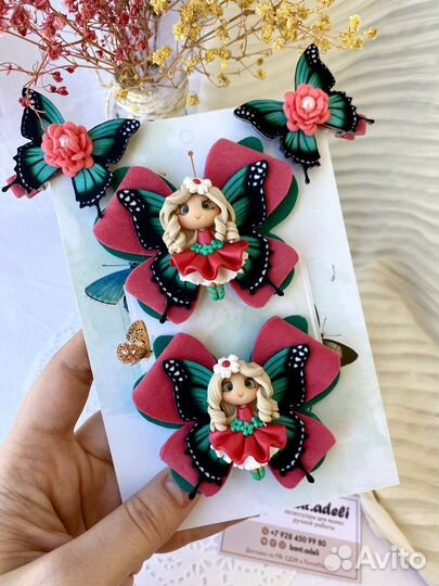 Бантики ручной работы, резиночки, повязки, ободки