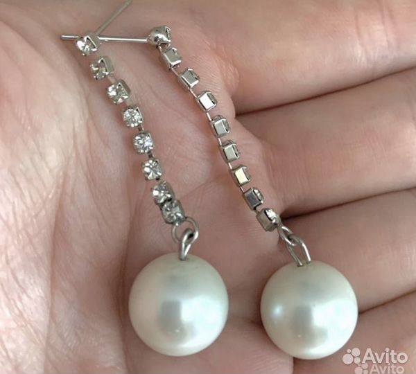 Серьги с жемчугом винтаж
