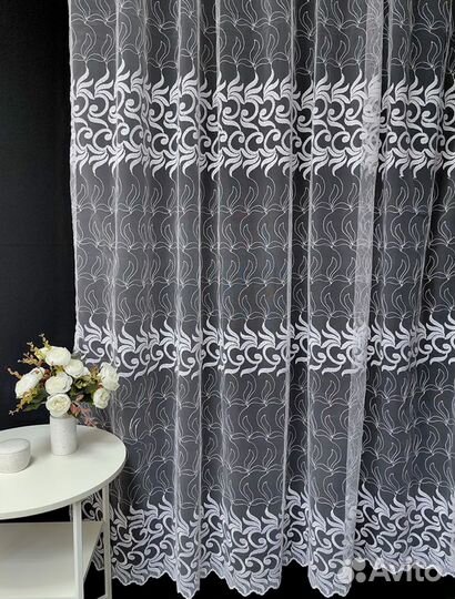 Тюль новый готовый 6 метров