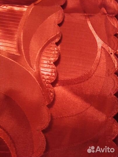 Тюль алый, шторная ткань, нитяная штора