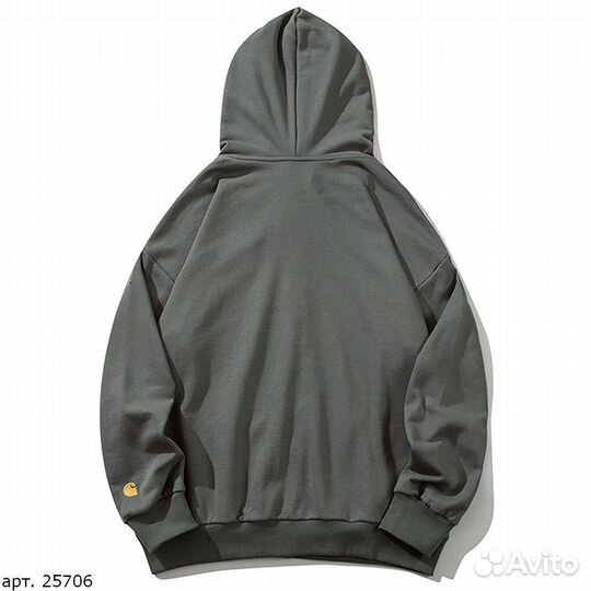 Худи Carhartt small logo серое