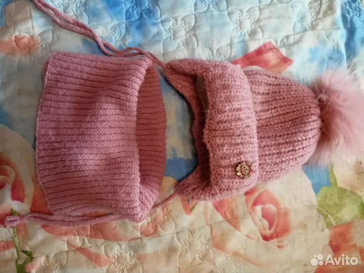 Комплект шапка, шарф