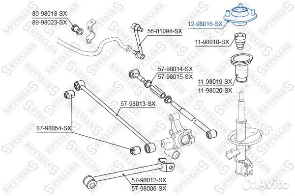 Опора амортизатора заднего Toyota Camry all 91-96