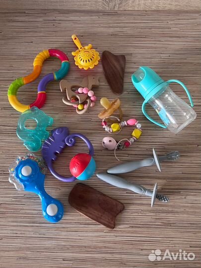 Бутылочка грызунок погремушка