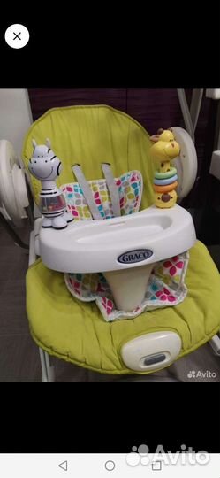 Электронная качеля Graco 2 в 1 (качеля+шезлонг)