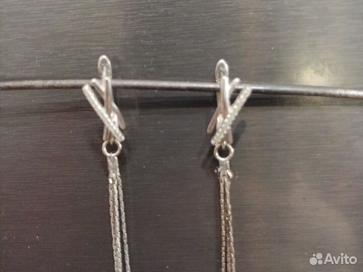 Серьги серебро 925.цветной натуральный жемчуг