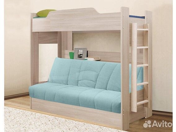 Кровать двухъярусная с диваном. В наличии