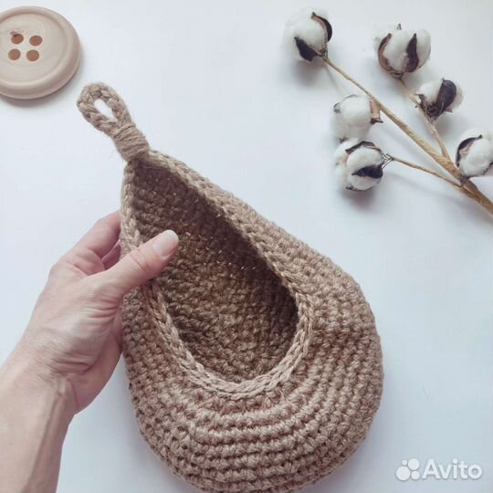 Корзина для хранения джутовая